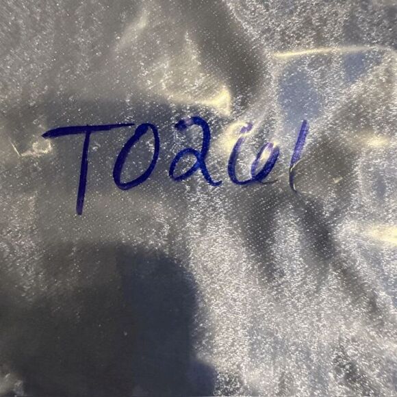 House of Harlow 1960 Blue Satin Crop Halter Ruched Back Adjustable Straps Large - Picture 8 of 8